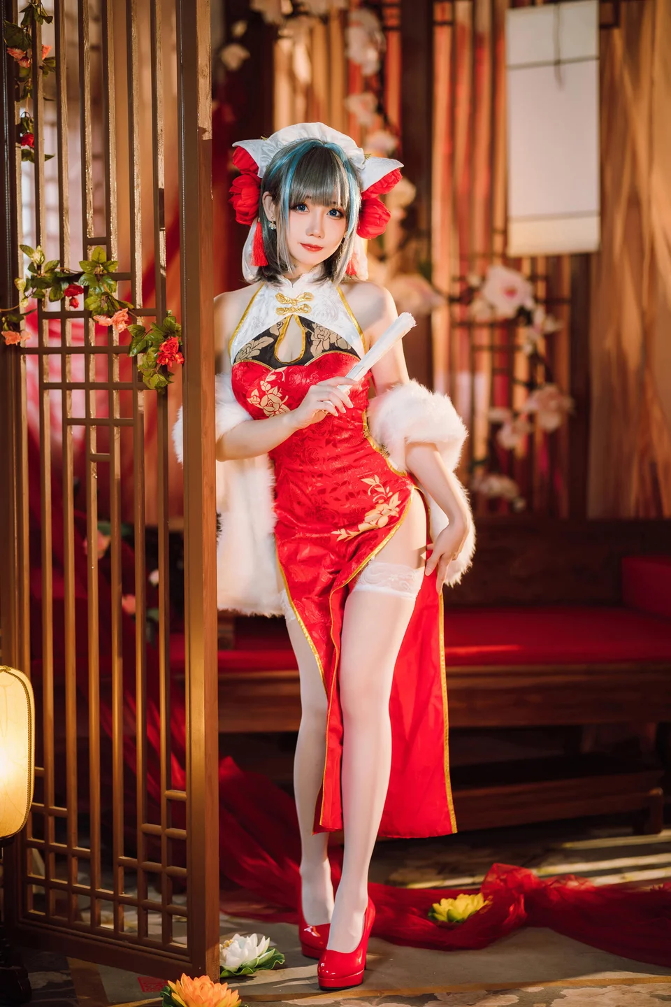 焖焖碳 - 碧蓝航线·柴郡旗袍 [29P-186MB] tg@simisebaisi 【丝足阁】019.webp